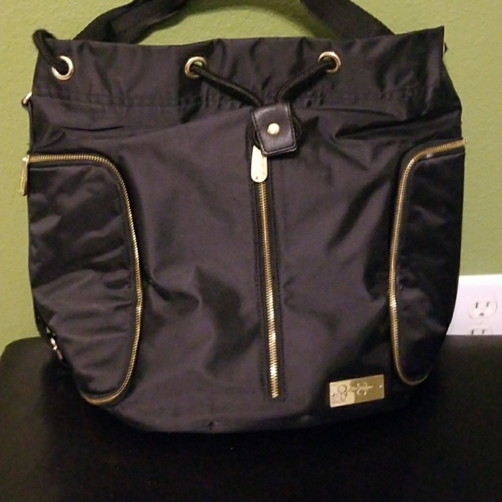 Black bucket Diaper bag
